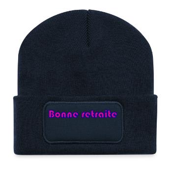RETRAITE. RETRAITE. RETRAITEE. RETRAITE - Beanie recyclé à patch - bleu marine - Devant