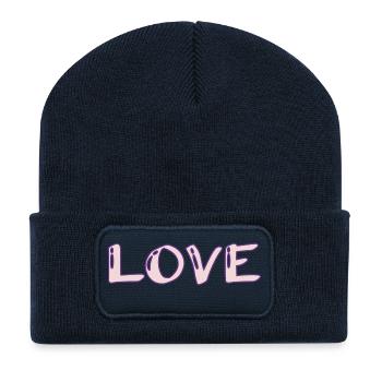 ICH HABE GERADE GEHEIRATET. Junggesellinnenabschied. HEILIGER VALENTINSTAG. PAAR. LIEBE - Recycelte Patch Beanie - French Navy - Vorne