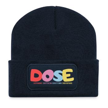 DOSE-Dopamin•Oxytocin•Serotonin•Endorphine - Recycelte Patch Beanie - French Navy - Vorne