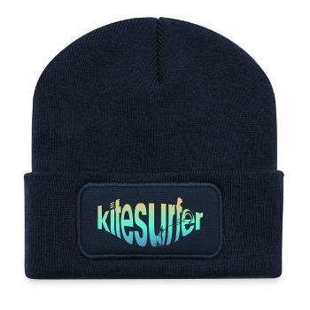 Kitesurfer in writing - Recycled Patch Beanie - french navy - Front
