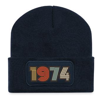 1974 retro vintage - Recycled Patch Beanie - french navy - Front