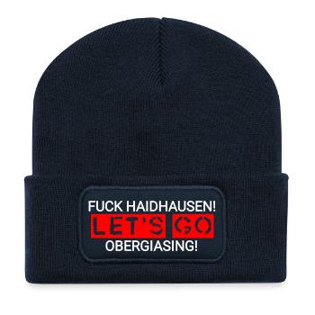 Obergiesing - Recycelte Patch Beanie - French Navy - Vorne