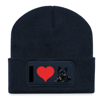 I love Yorkshire Terrier - Recycled Patch Beanie - french navy - Front
