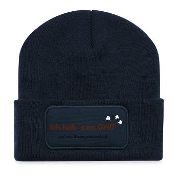 Ich hab’s im Griff – sagt der Nervenzusammenbruch - Recycelte Patch Beanie - French Navy - Vorne