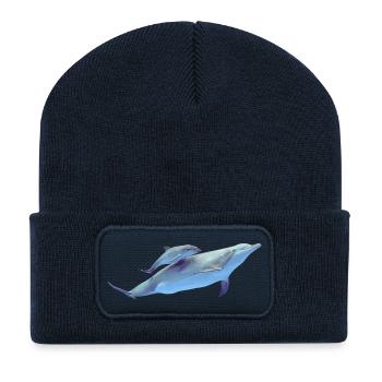 Delfin - Recycelte Patch Beanie - French Navy - Vorne