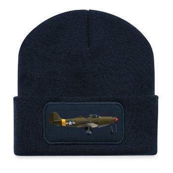 P-39 Airacobra - Recycled Patch Beanie - french navy - Front
