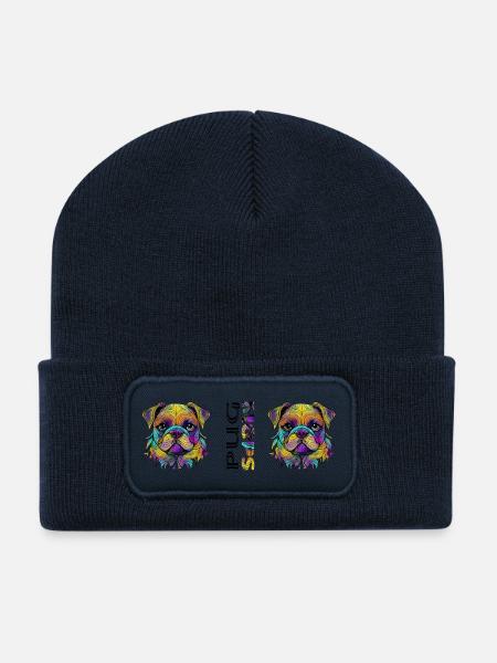 Mops - Recycelte Patch Beanie - French Navy