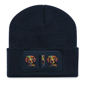 Rauhaardackel - Recycelte Patch Beanie - French Navy - Vorne