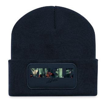Jungle Vibes Tropischer Schriftzug - Recycelte Patch Beanie - French Navy - Vorne