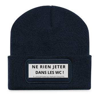 Toilet Sticker - Recycled Patch Beanie - french navy - Front