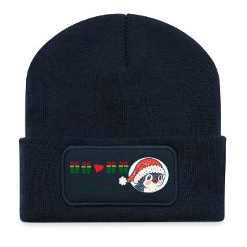 Grandma loves you very much Christmas - Recycled Patch Beanie - french navy - Front