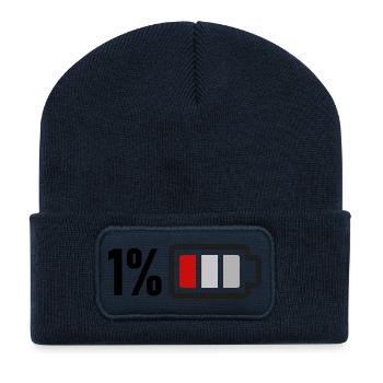 Low battery - Recycled Patch Beanie - french navy - Front