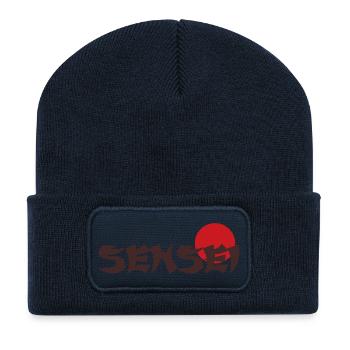 Sensei Text japan - Recycled Patch Beanie - french navy - Front