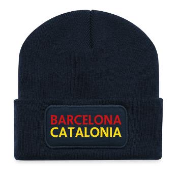 Barcelona – Catalonia Lyric Design - Recycled Patch Beanie - french navy - Front