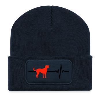Dog Is My Heartbeat, Doglover, Dogs - Recycled Patch Beanie - french navy - Front