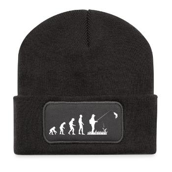 fischer_angler_fischen_angeln_fish_shirt_gift_E - Beanie recyclé à patch - charbon - Devant