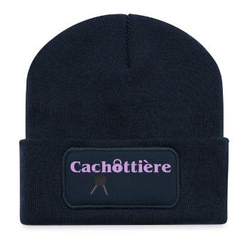 Cachottière Clés et Mystère - Beanie recyclé à patch - bleu marine - Devant