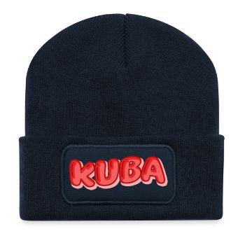 Comic Kuba - Recycelte Patch Beanie - French Navy - Vorne
