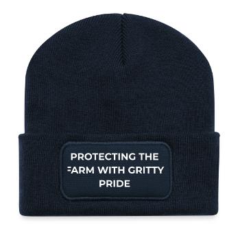 Orpheland Gritty Pride - Beanie recyclé à patch - bleu marine - Devant