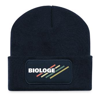 Biologist as a profession - Recycled Patch Beanie - french navy - Front