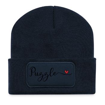 Puzzle - Recycelte Patch Beanie - French Navy - Vorne