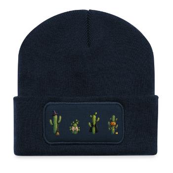 Kaktus - Recycelte Patch Beanie - French Navy - Vorne