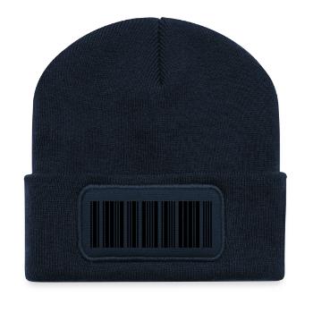 Barcode - Recycled Patch Beanie - french navy - Front