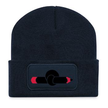 Knoten im Bleistift / pencil 'n knot (2c) - Recycelte Patch Beanie - French Navy - Vorne
