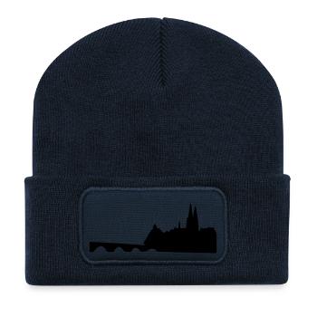 Skyline Regensburg - Recycelte Patch Beanie - French Navy - Vorne