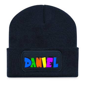 Daniel - Recycelte Patch Beanie - French Navy - Vorne