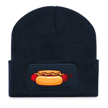 Dynamite-Hot Dog- tshirt-cool-sympa - Beanie recyclé à patch - bleu marine - Devant