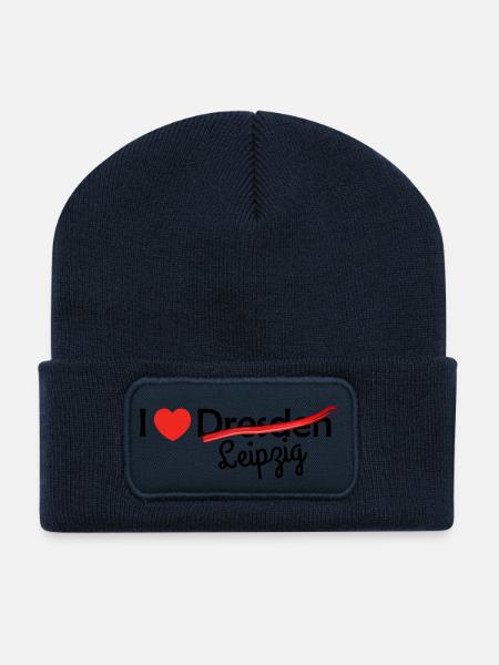 Leipzig! - Recycelte Patch Beanie - French Navy