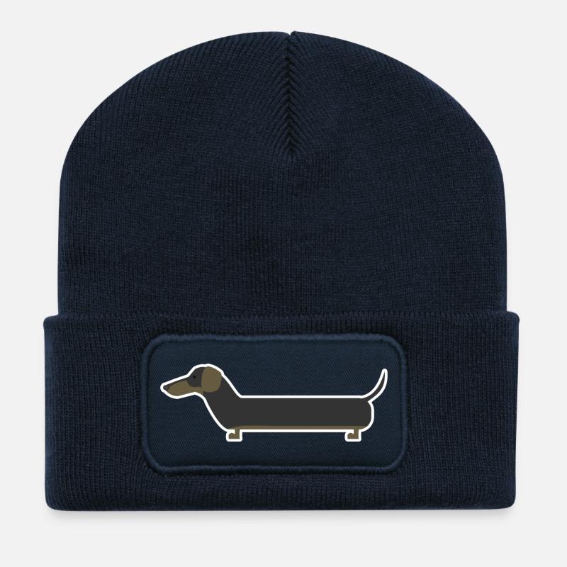 Dackel - Recycelte Patch Beanie - French Navy