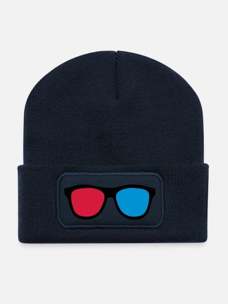 3D glasses - Recycled Patch Beanie - french navy