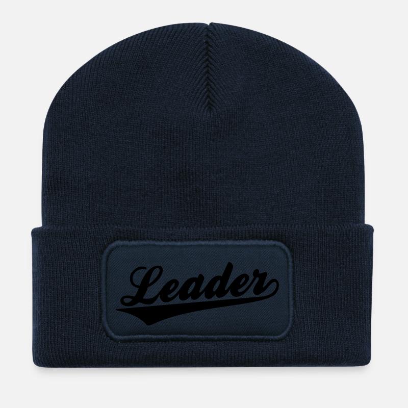 Leader - Beanie recyclé à patch - bleu marine