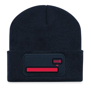 100 % - Recycelte Patch Beanie - French Navy - Vorne
