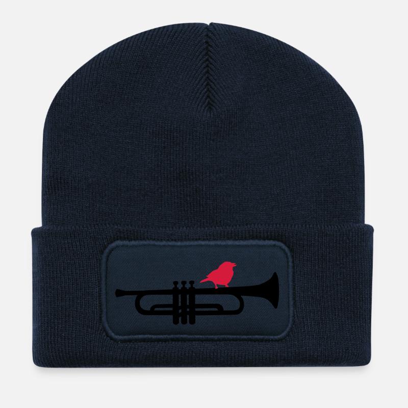 trumpet - Recycelte Patch Beanie - French Navy