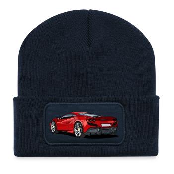Supercar - Beanie recyclé à patch - bleu marine - Devant