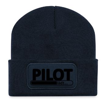 Pilot // Pilotin // Flugzeug // reisen // Flieger - Recycelte Patch Beanie - French Navy - Vorne