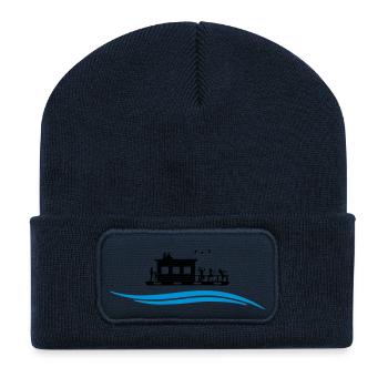 Hausboot Wasser - Recycelte Patch Beanie - French Navy - Vorne