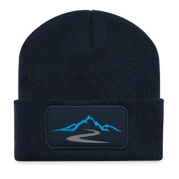 Landschaft - Berge Straße - Recycelte Patch Beanie - French Navy - Vorne