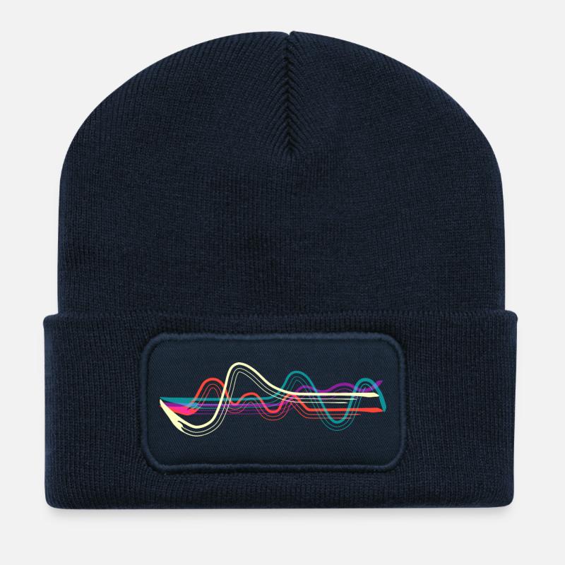 Lines. - Recycled Patch Beanie - french navy