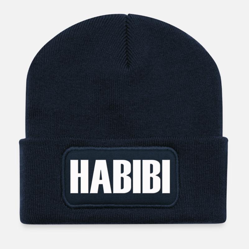 habibi liebling schatz freundin beste besti liebe - Recycelte Patch Beanie - French Navy