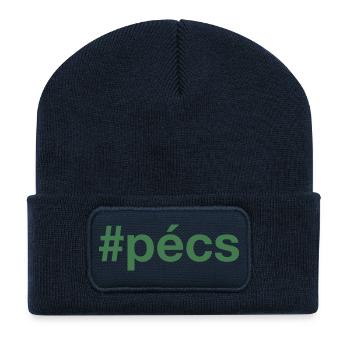PECS Hongrie Ungarn Hashtag - Beanie recyclé à patch - bleu marine - Devant