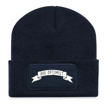 99% OPTIMIST Banderole - Recycelte Patch Beanie - French Navy - Vorne