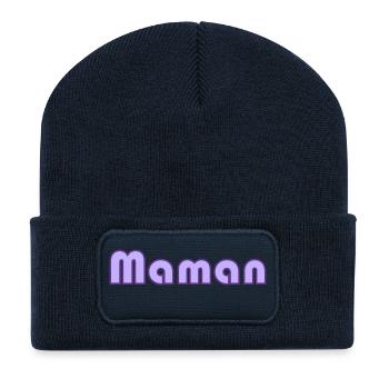 MOTHER's DAY. HAPPY MOTHER'S DAY. MOM - Recycled Patch Beanie - french navy - Front