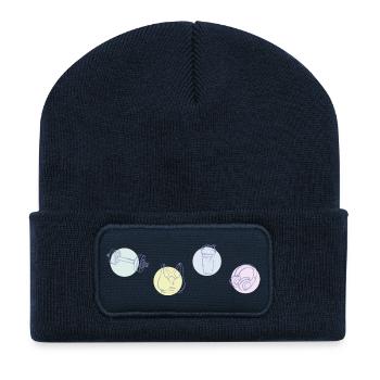 Fitness Sportaccessoires - color - Recycelte Patch Beanie - French Navy - Vorne