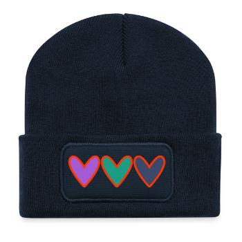 OMA. MUTTERTAG. ALLES GUTE ZUM OMA-TAG. ICH LIEBE DICH - Recycelte Patch Beanie - French Navy - Vorne