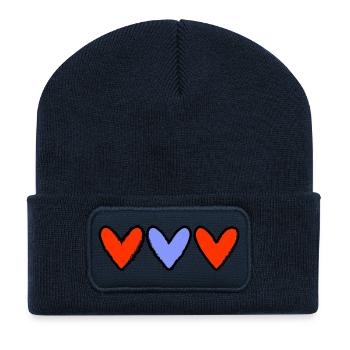 GERADE VERHEIRATET. Junggesellinnenabschied. VALENTINSTAG. PAAR - Recycelte Patch Beanie - French Navy - Vorne