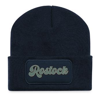 Rostock - Recycelte Patch Beanie - French Navy - Vorne